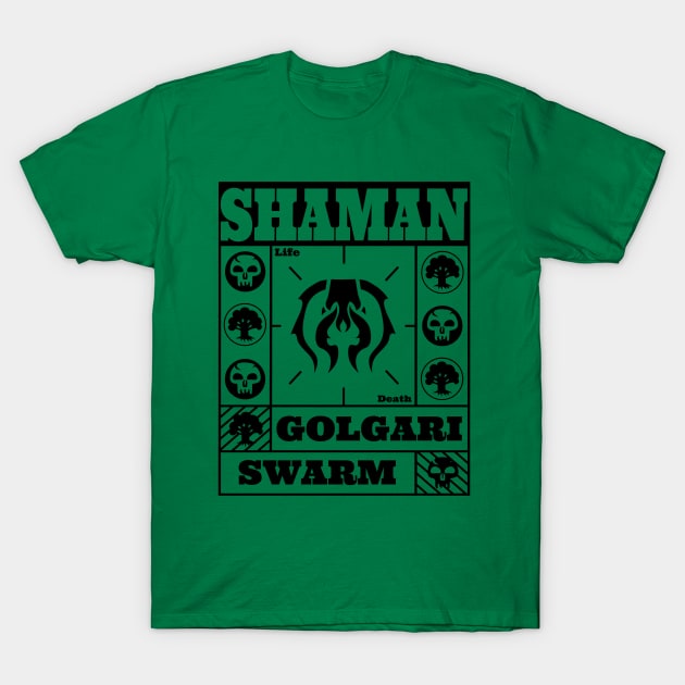 Golgari Swarm | Shaman | MTG Black on Green Guild Design T-Shirt by ChristophZombie